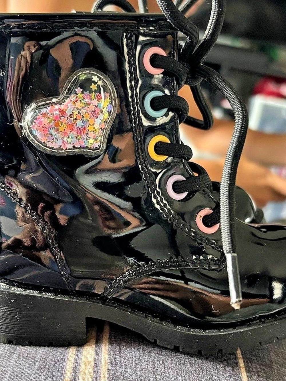 Toddler girl combat boots size 6